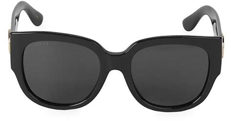 55mm oversized square sunglasses gucci|Gucci men's square sunglasses black.